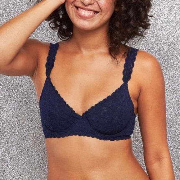 Aerie Happy Unlined Underwire Lace Demi Bra - Picture 1 of 6